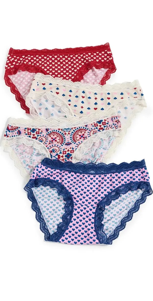 STRIPE & STARE KNICKER 4 PACK