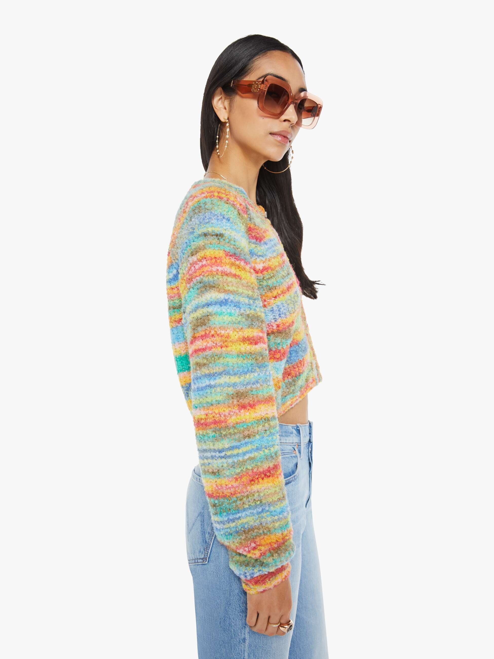 MOTHER THE RAGLAN CROP CARDIGAN