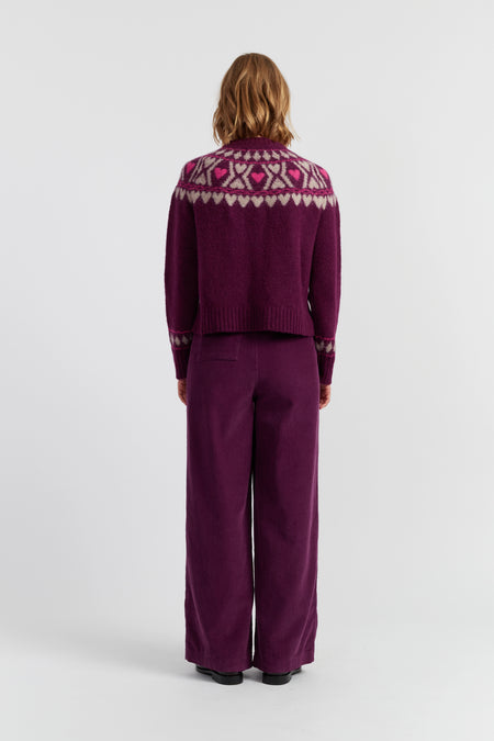 CHINTI & PARKER KAW2546B HEART FAIRISLE PO