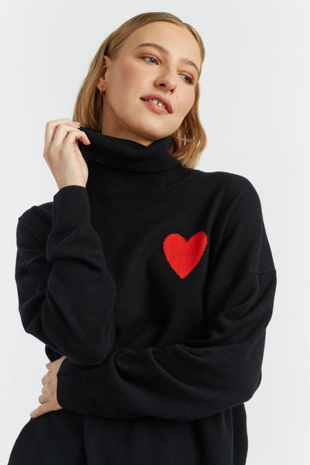 CHINTI & PARKER KAW2569 HEART BRETON ROLL NECK