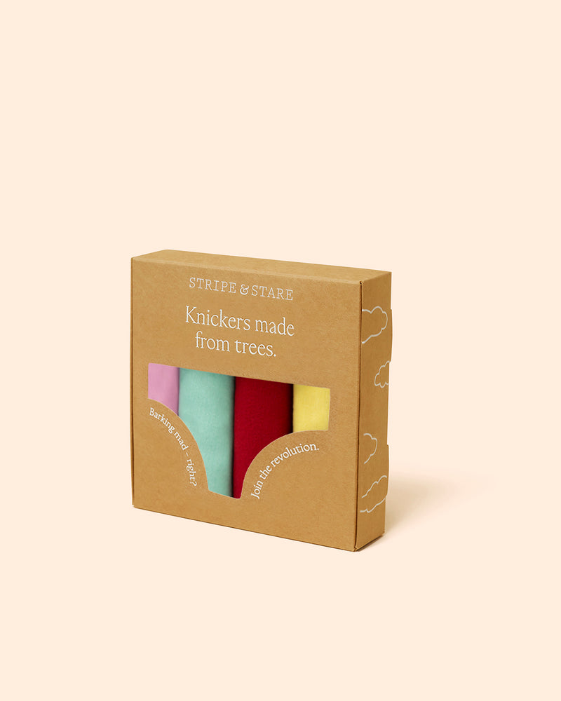STRIPE & STARE KNICKER 4 PACK