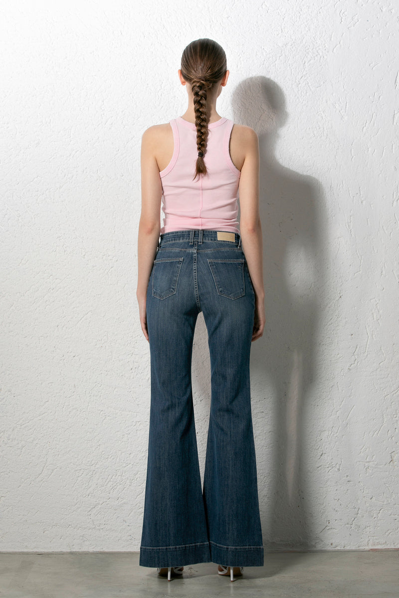 NOIR N BLEU FLORE L 302 FLARES