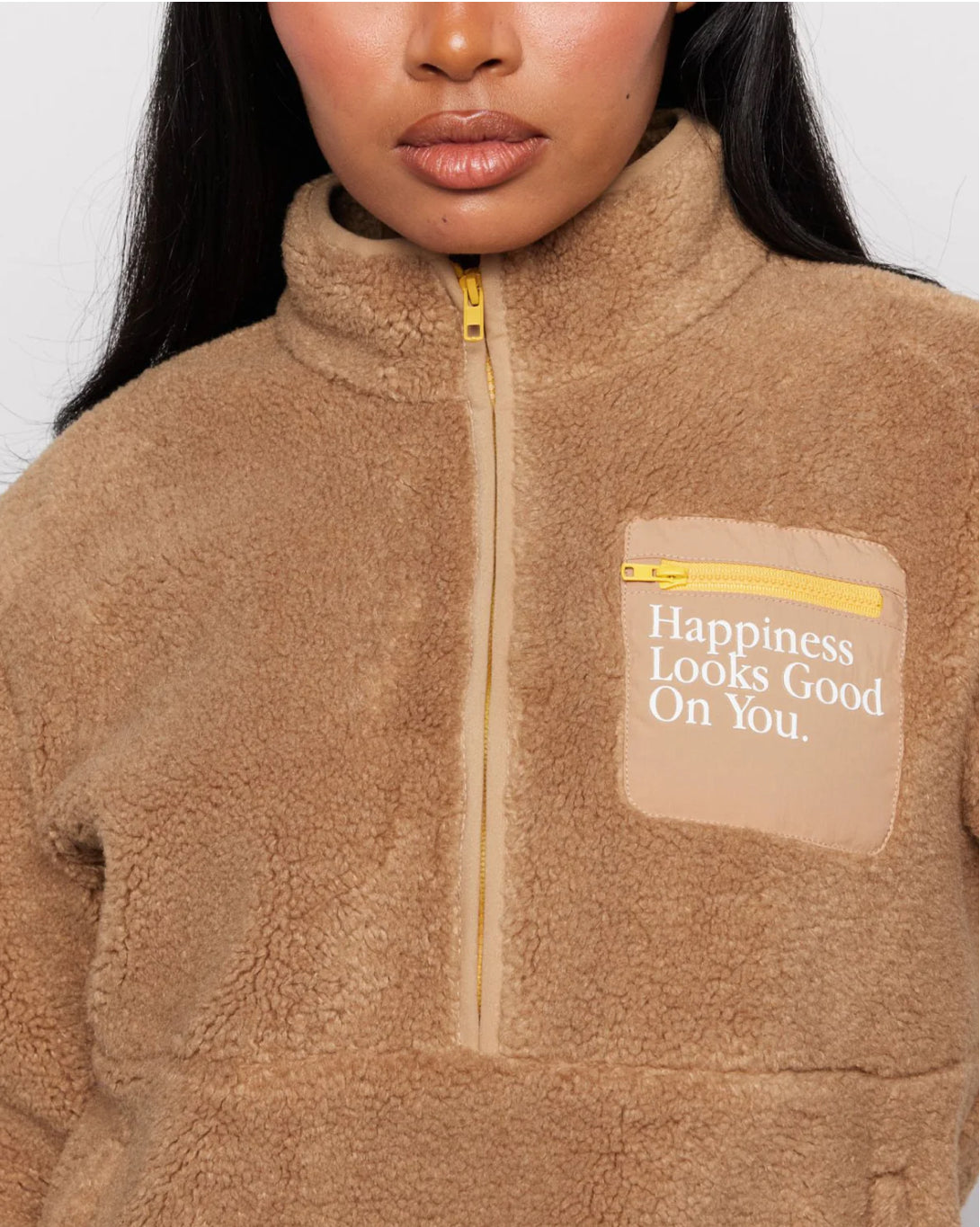 SAMII RYAN SMILEY SUNSHINE SHERPA JACKET