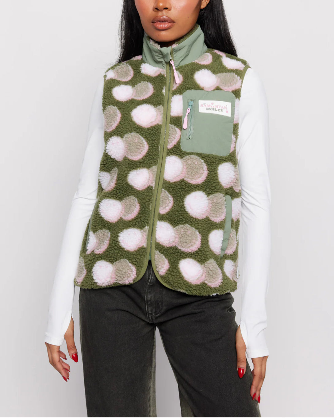 SAMII RYAN SMILEY JACQUARD SHERPA