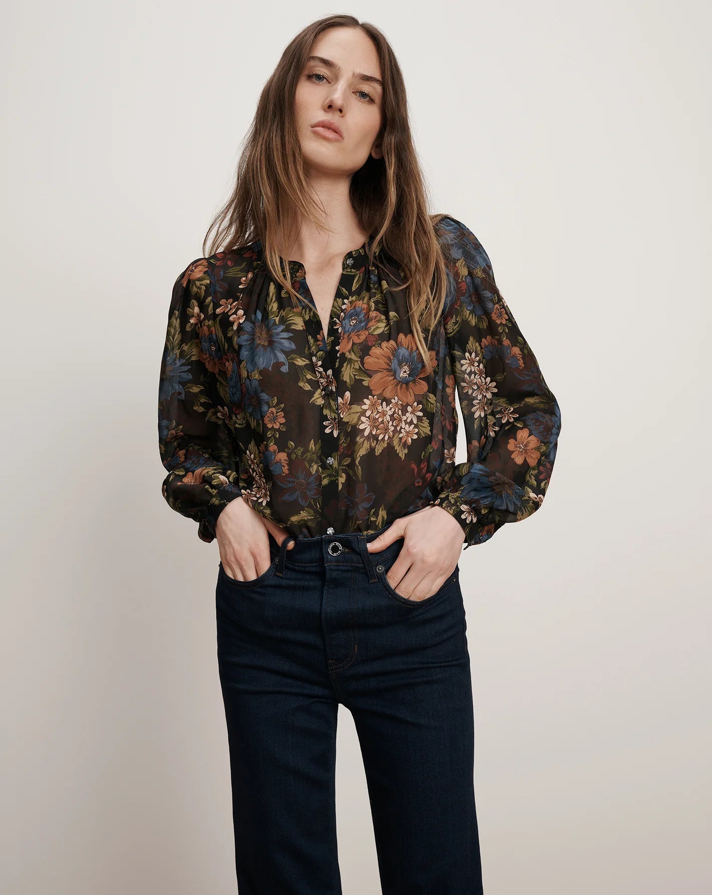 VERONICA BEARD ASHYLYNN BLOUSE 4500