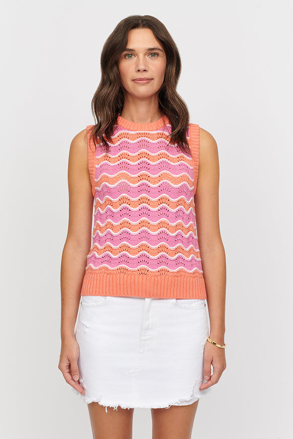 &ISLA CHLOE WAVE STRIPE VEST