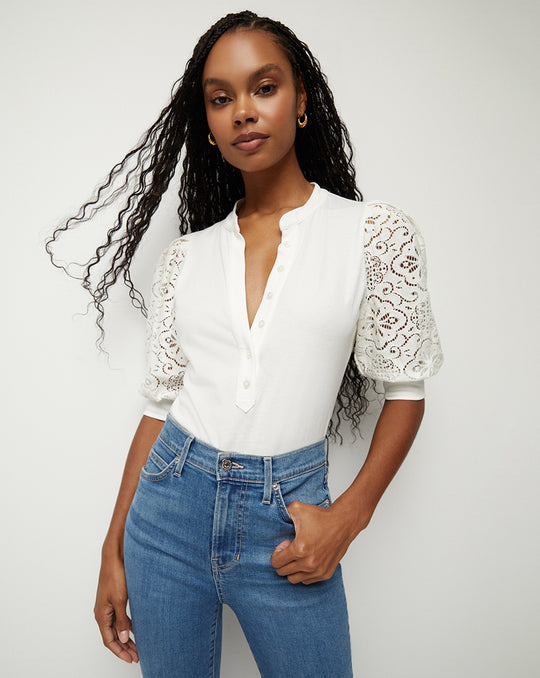 VERONICA BEARD CORALEE BRODERIE TOP 0831