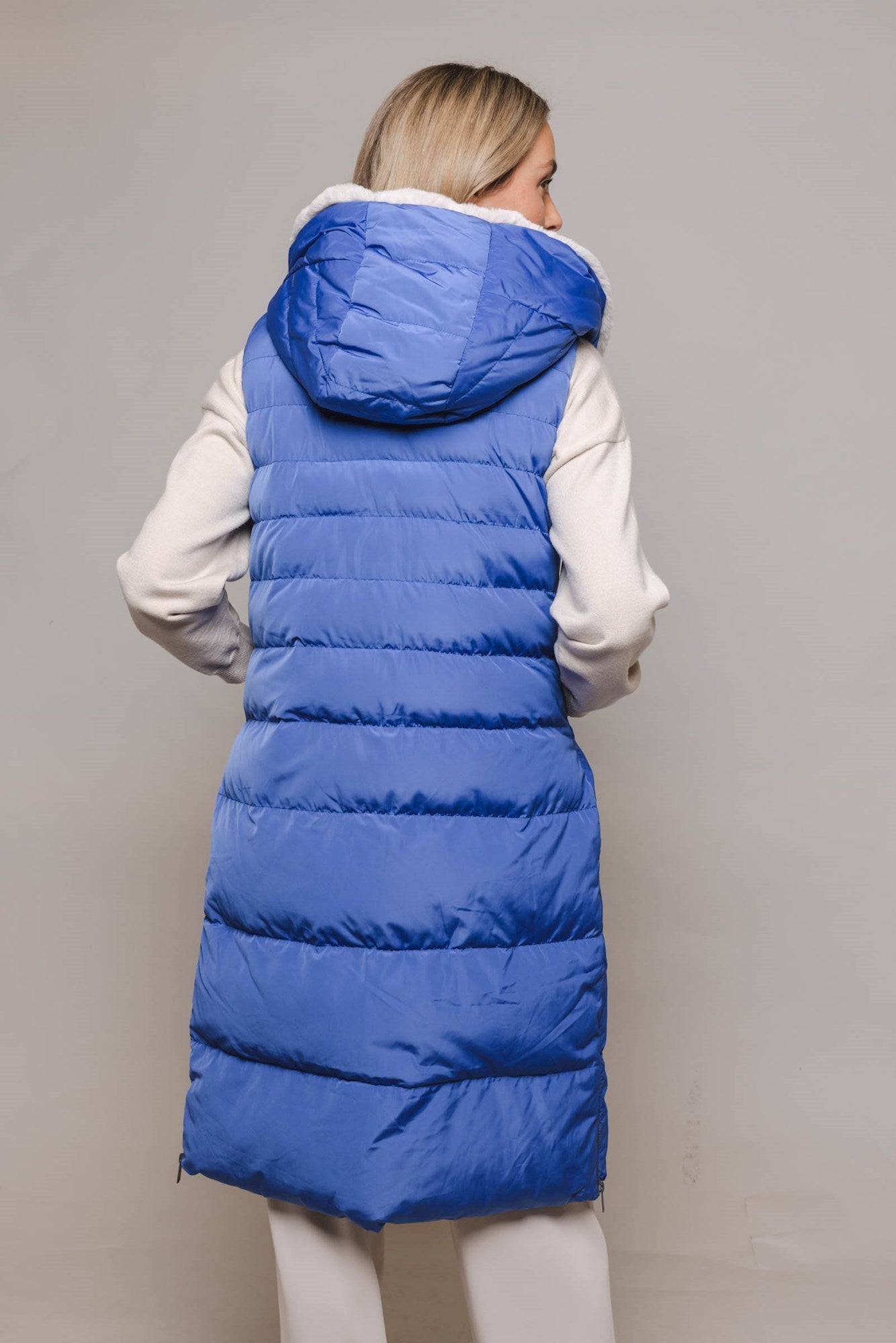 RINO AND PELLE NICCI LONG PADDED HOOD GILET