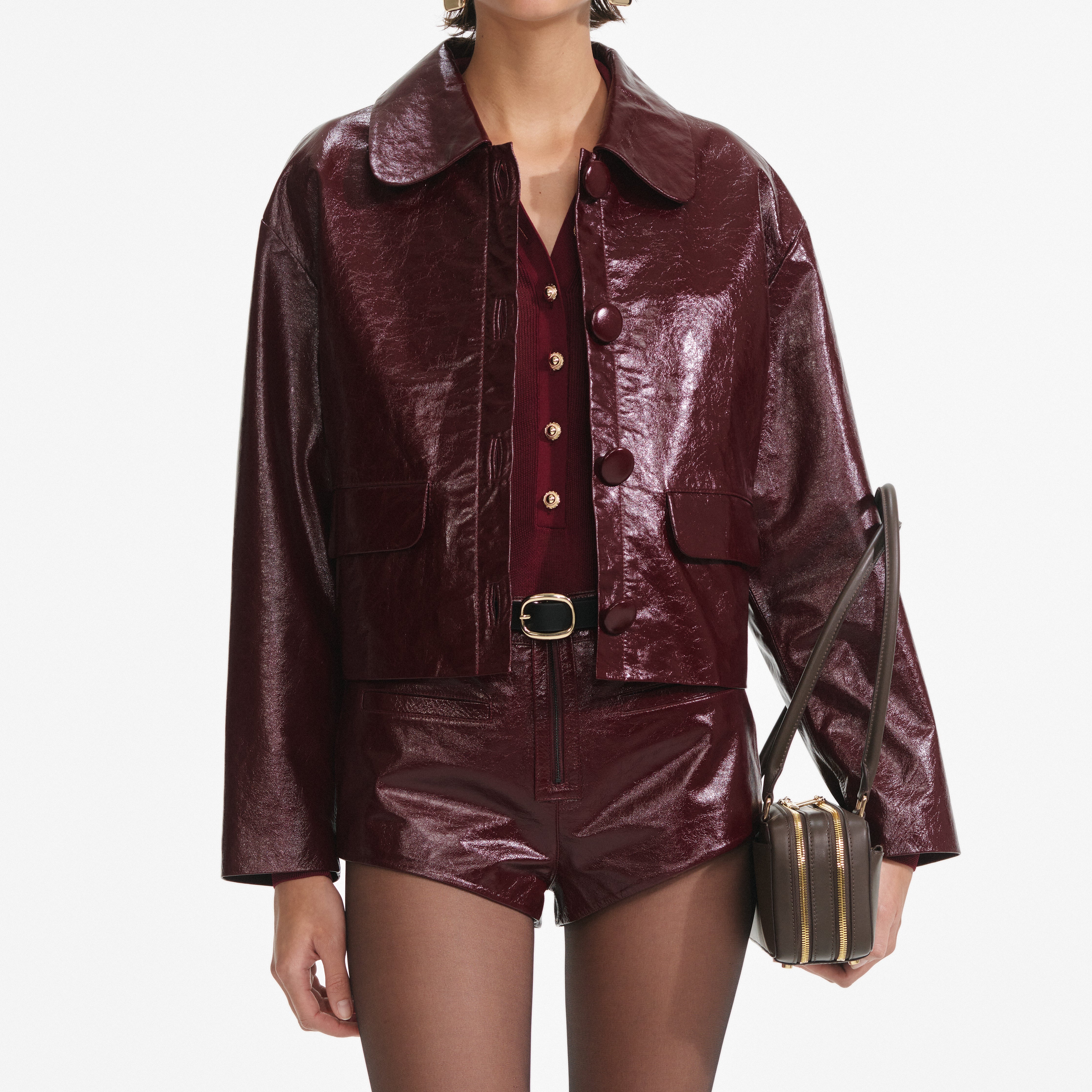 SELF-PORTRAIT 325091 LEATHER JACKET