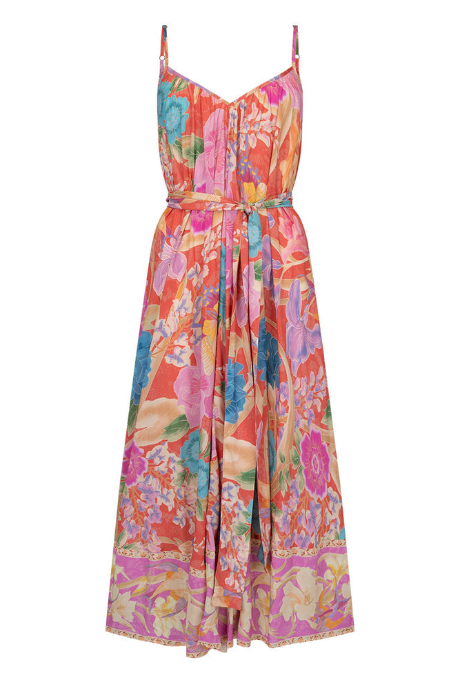 SPELL 244112P STRAPPY MAXI PAINTER'S GARDEN