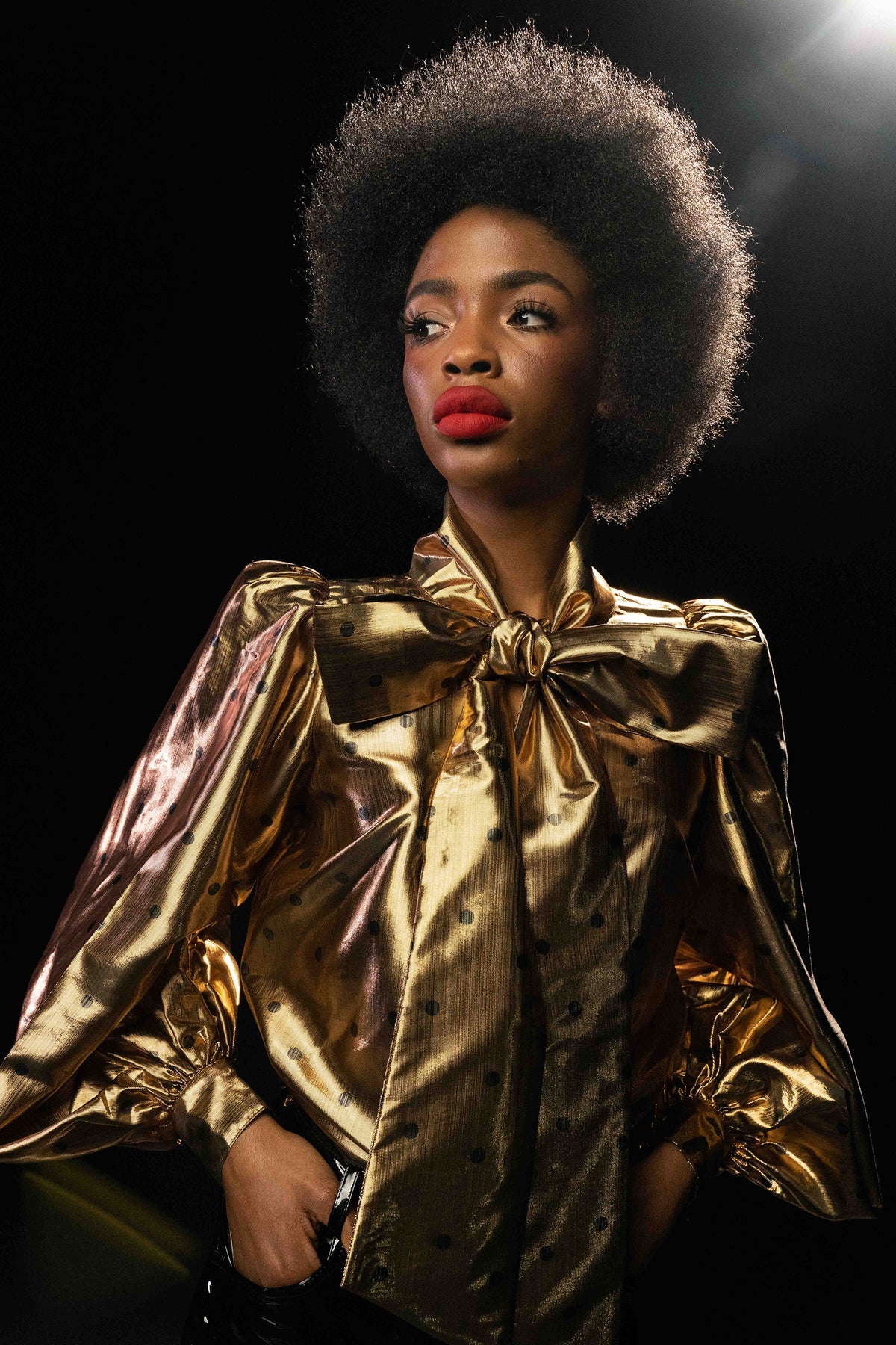 QUEENS OF ARCHIVE FAYE POLKA BLOUSE