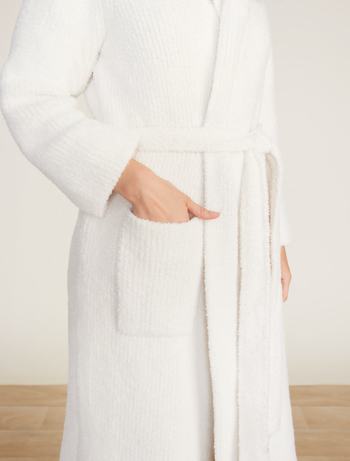 BAREFOOT DREAMS COSY CHIC RIB HOODED ROBE