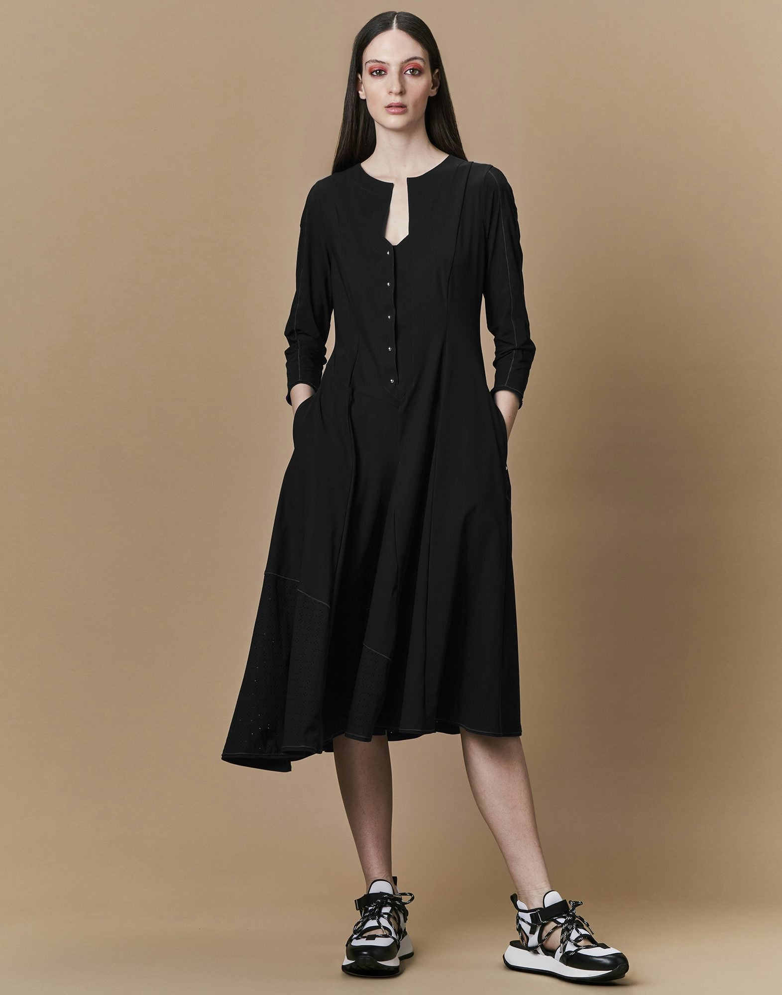 HIGH EXHIBIT LS DRESS S21734
