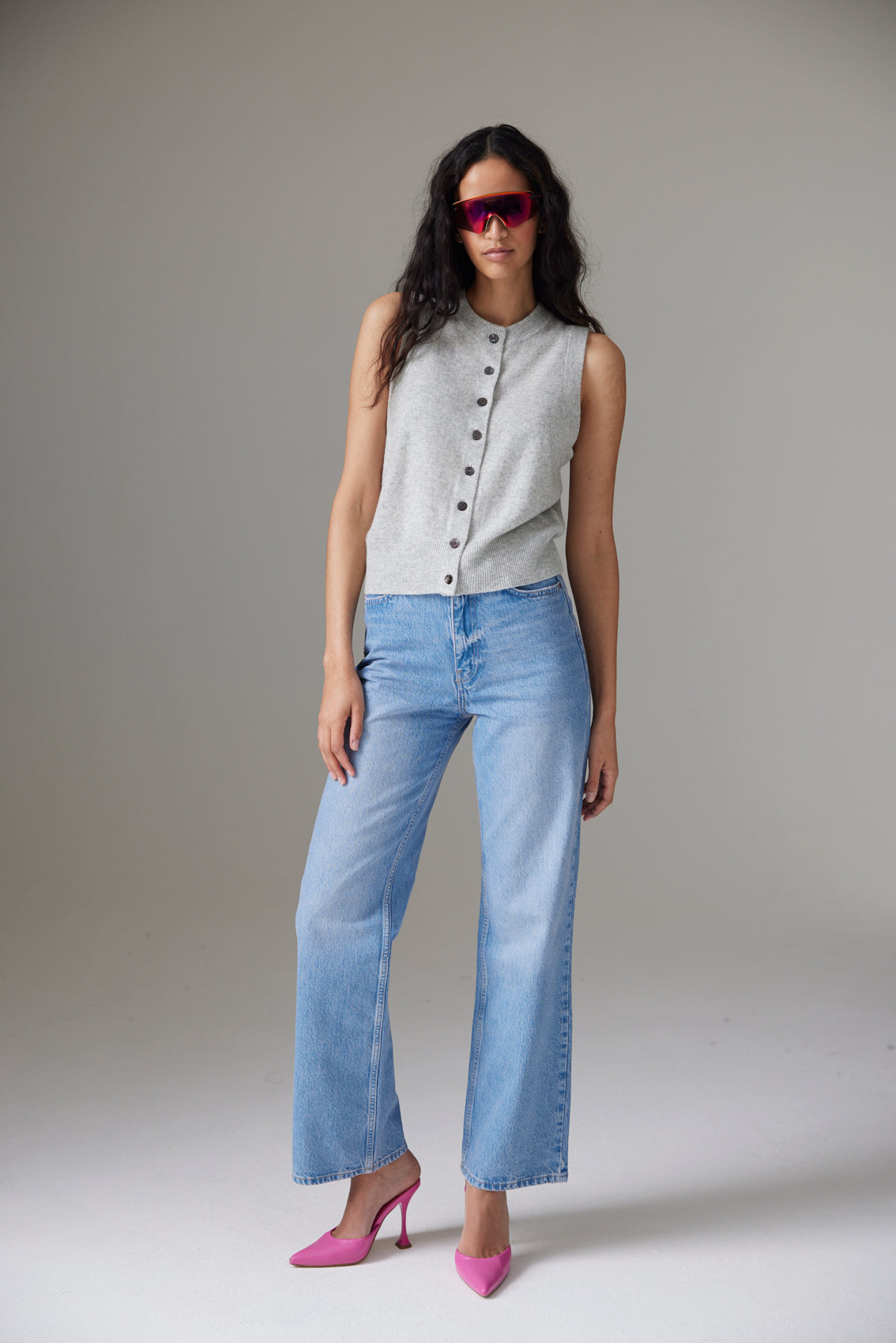 COLORUSH STEVIE BUTTON UP TANK