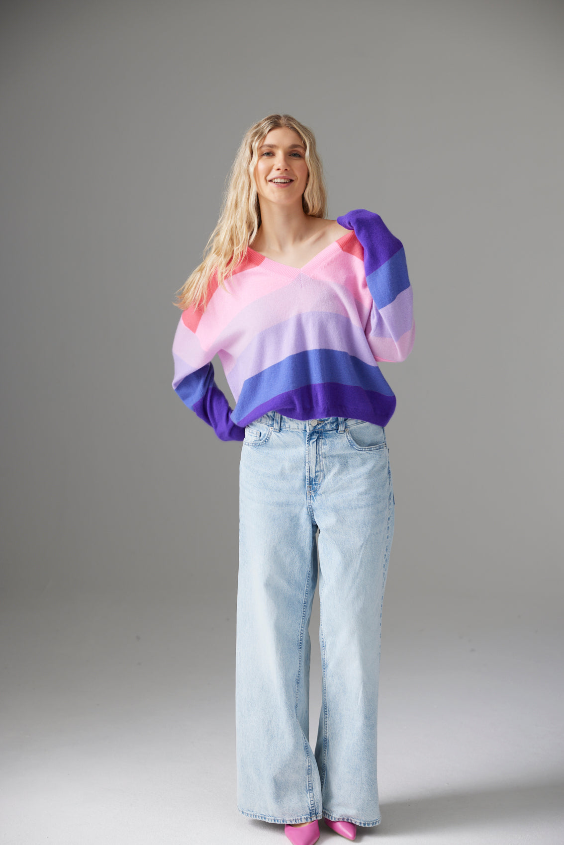 COLORUSH STRIPE  DEEP VEE PO