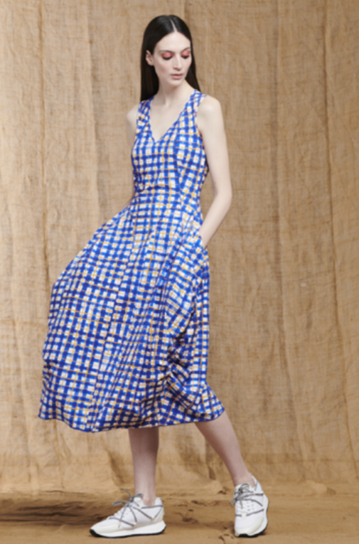 HIGH AT-LENGTH PRINT DRESS S21758