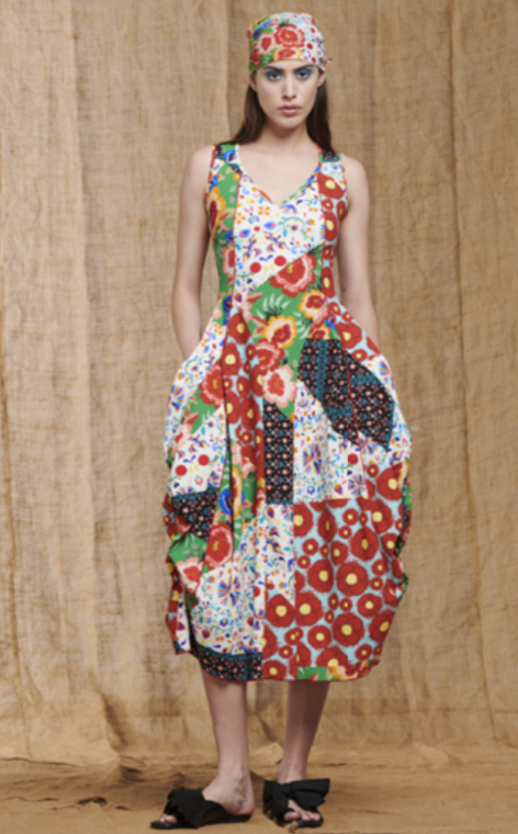 HIGH AT-LENGTH PRINT DRESS S21758