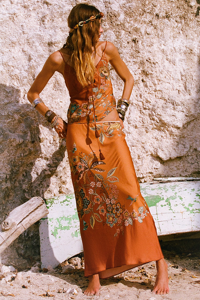 SPELL 244131N Bias Skirt