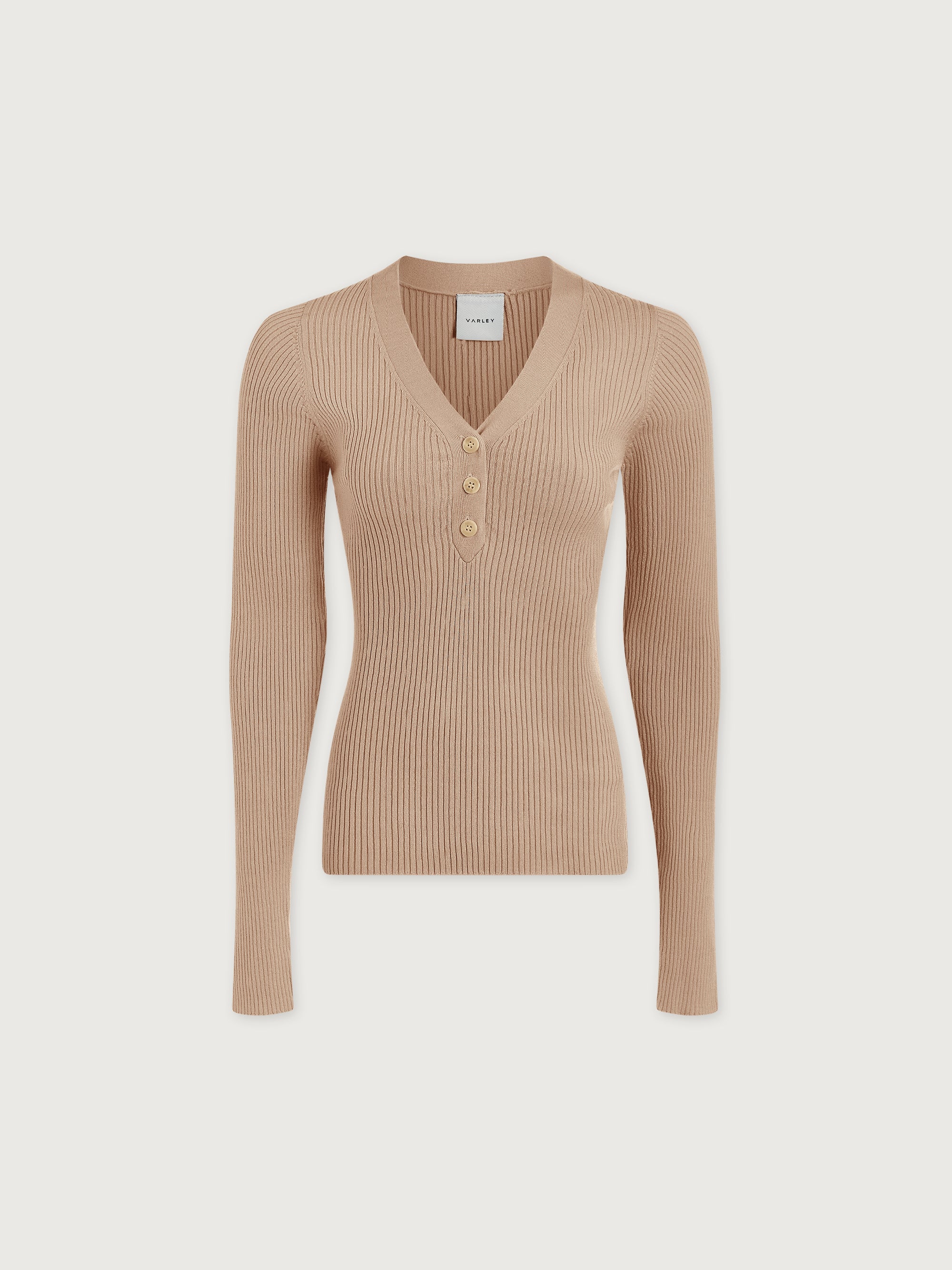VARLEY BIANCA V RIB KNIT TOP 3252747