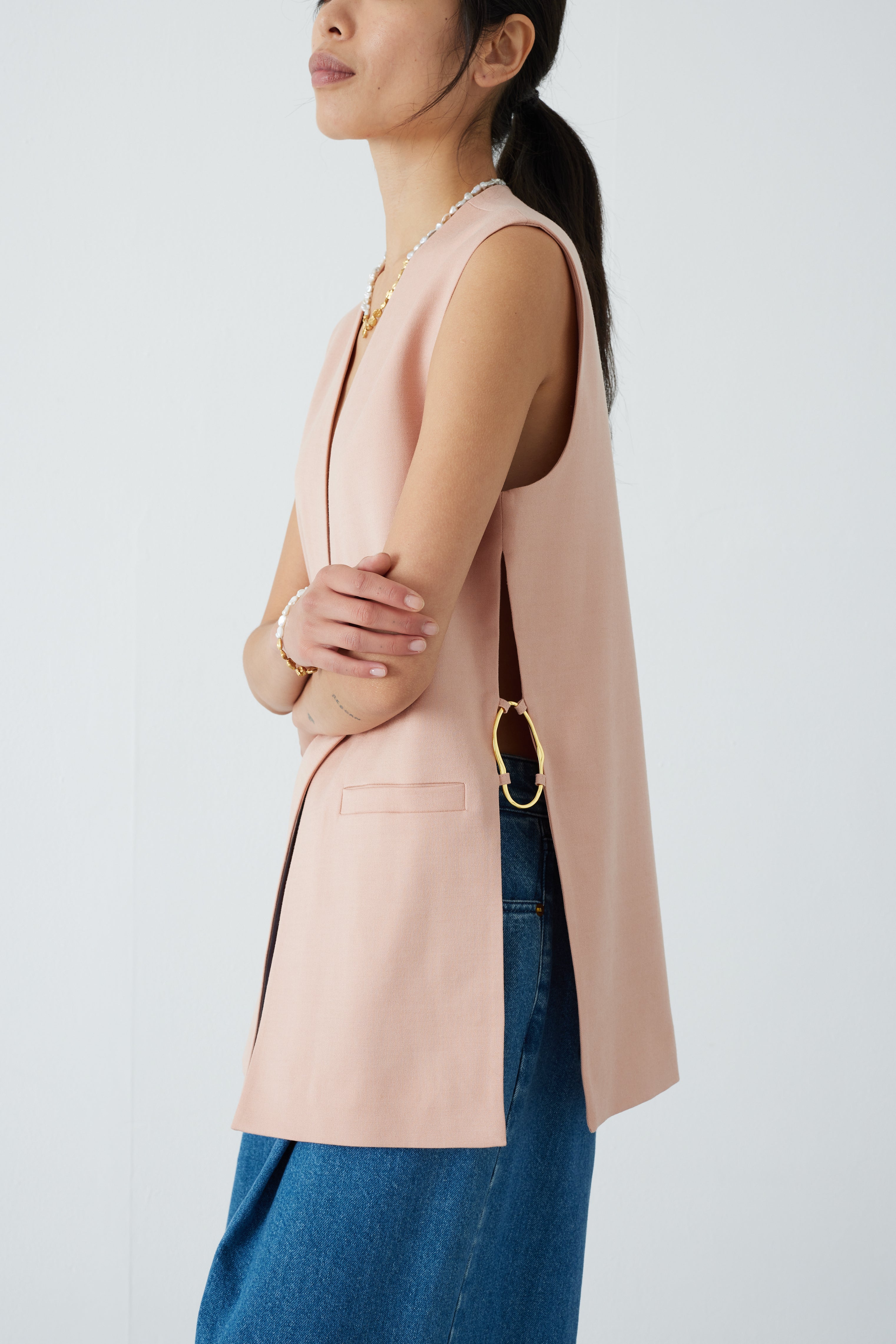 MOTHER OF PEARL FARRAH WAISTCOAT