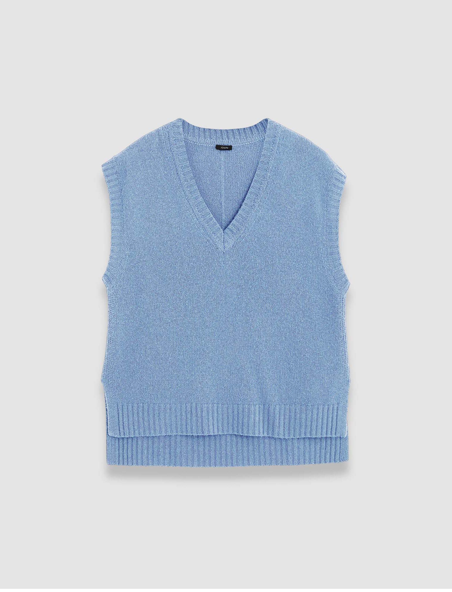 JOSEPH VEST OPEN CASHMERE TOP