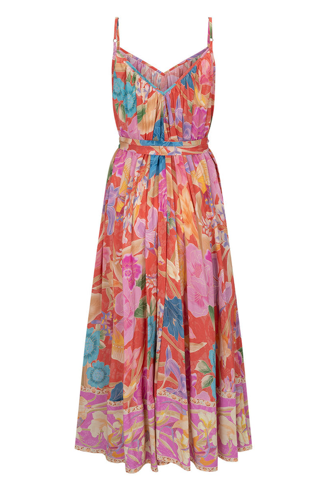 SPELL 244112P STRAPPY MAXI PAINTER'S GARDEN