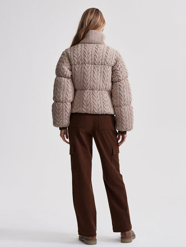 VARLEY 2199 REGGIE CABLE KNIT PUFFER