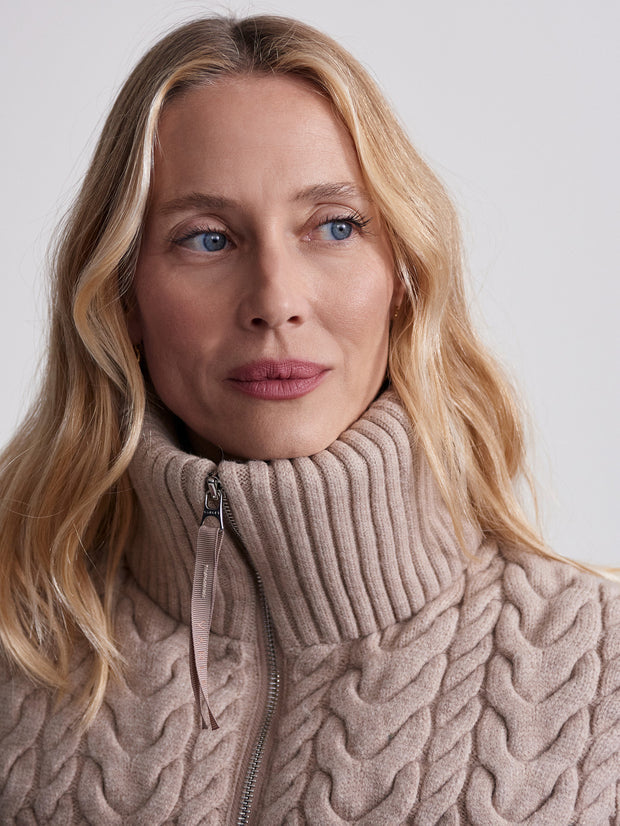 VARLEY 2199 REGGIE CABLE KNIT PUFFER