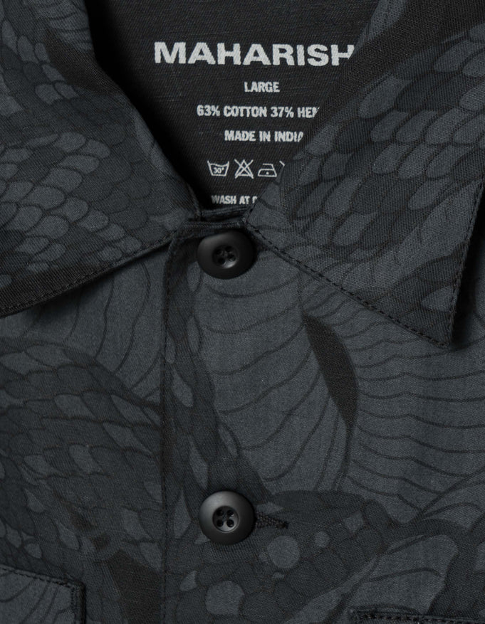 MAHARISHI 6037 SNAKESKIN UTILITY OVERSHIRT