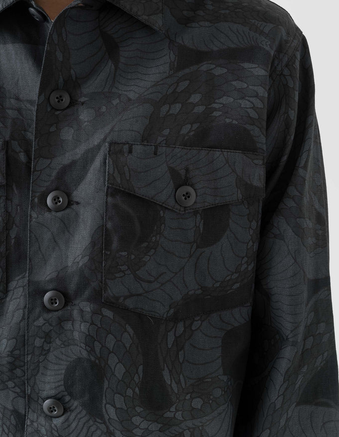 MAHARISHI 6037 SNAKESKIN UTILITY OVERSHIRT