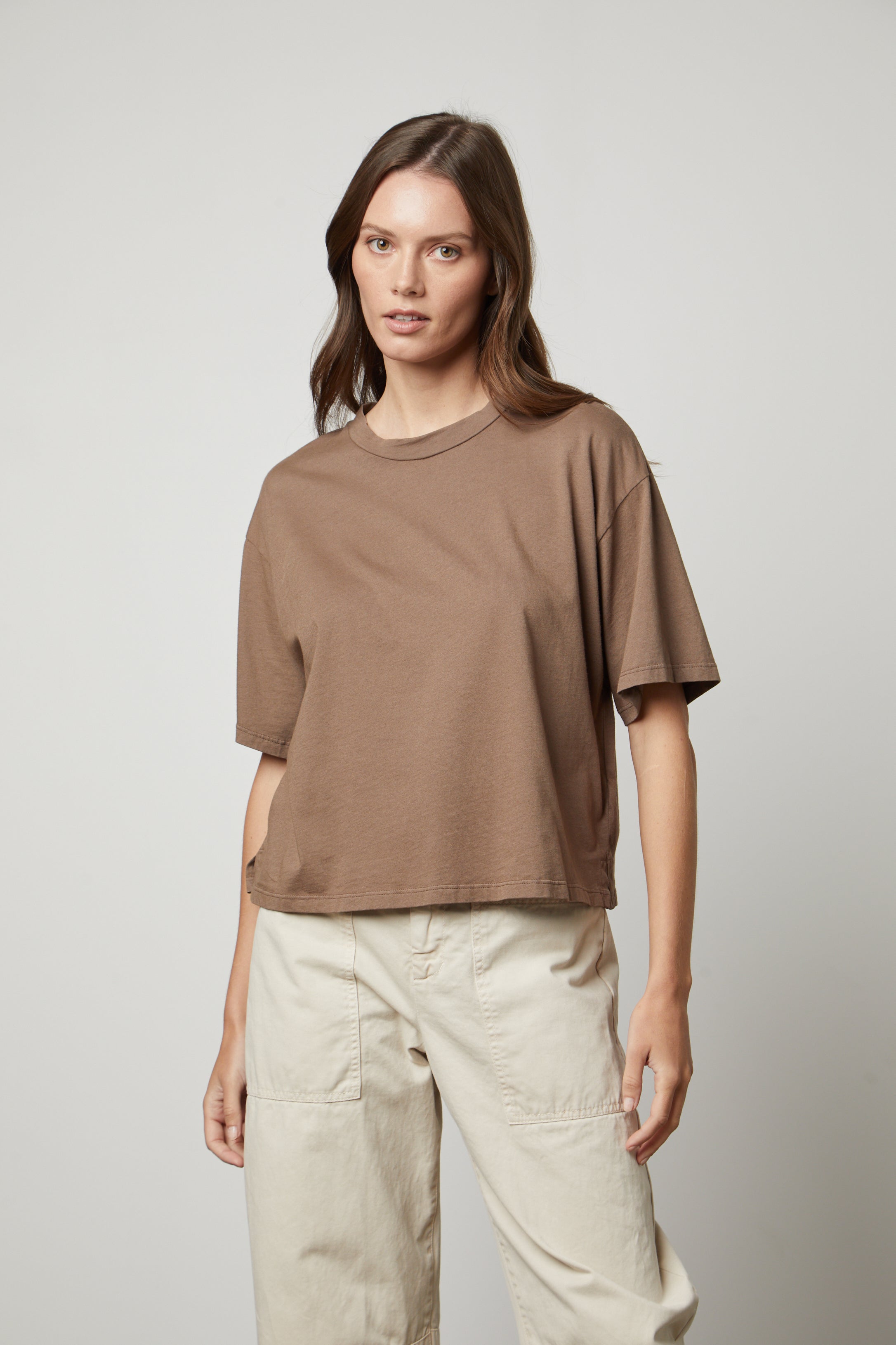 VELVET CLARAH 06 SUEDED JERSEY SS TOP