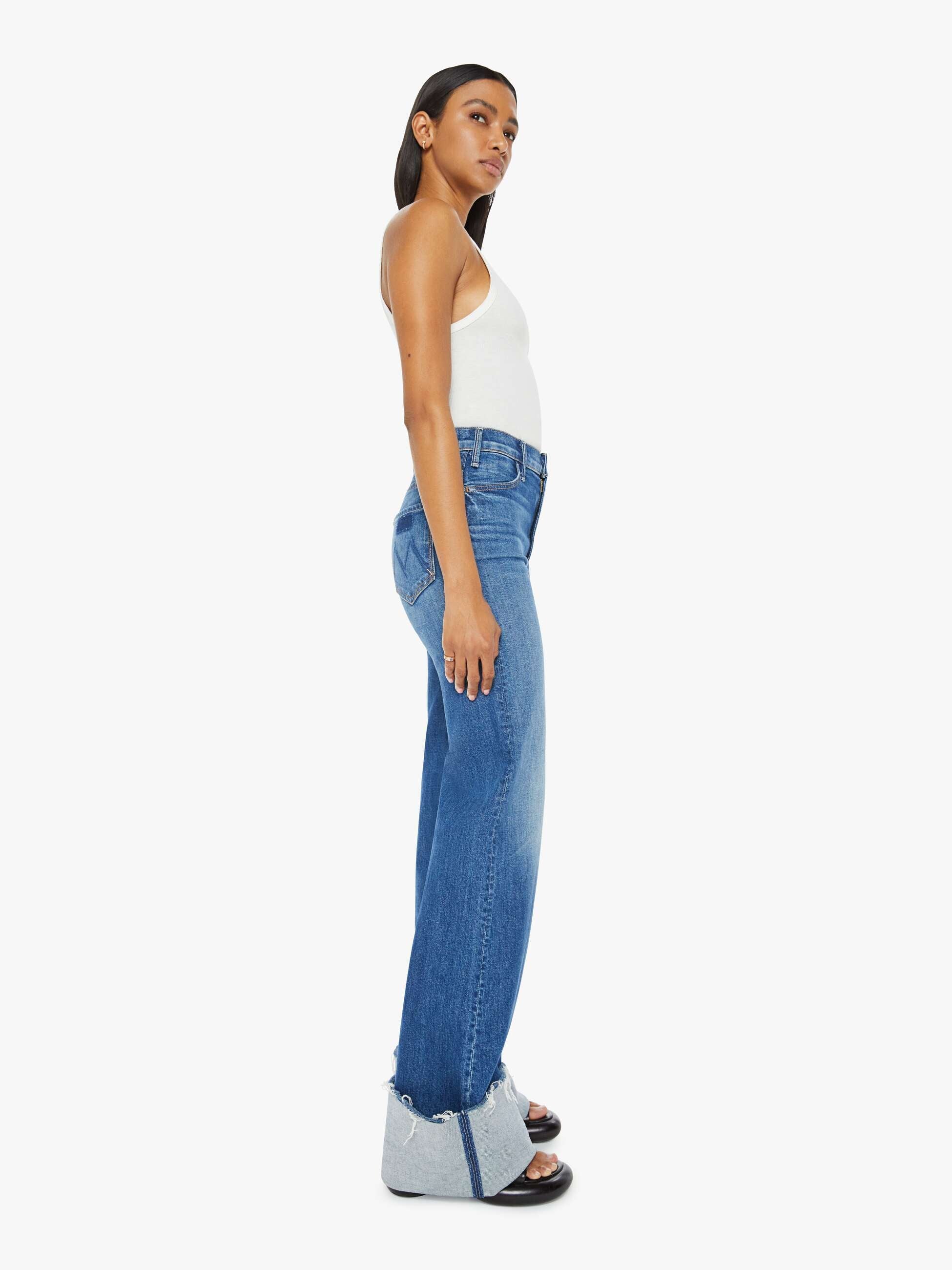 MOTHER HUSTLER ROLLER HEEL CUFF FRAY