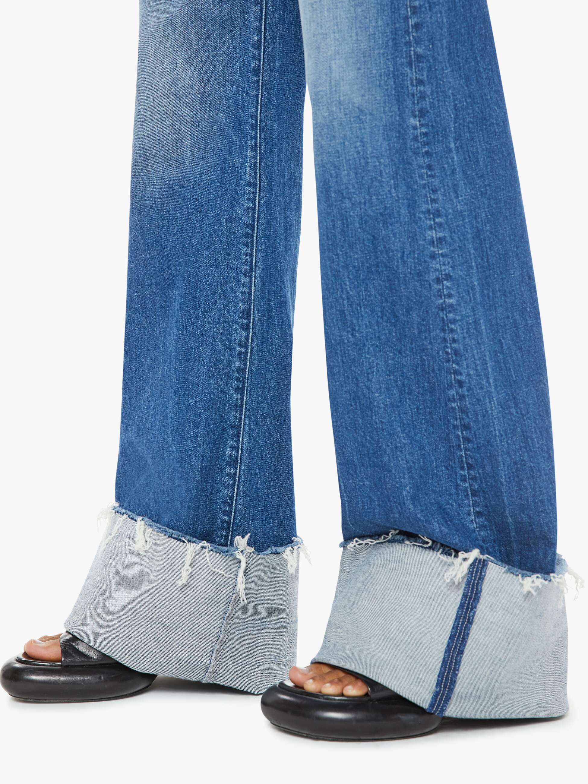 MOTHER HUSTLER ROLLER HEEL CUFF FRAY