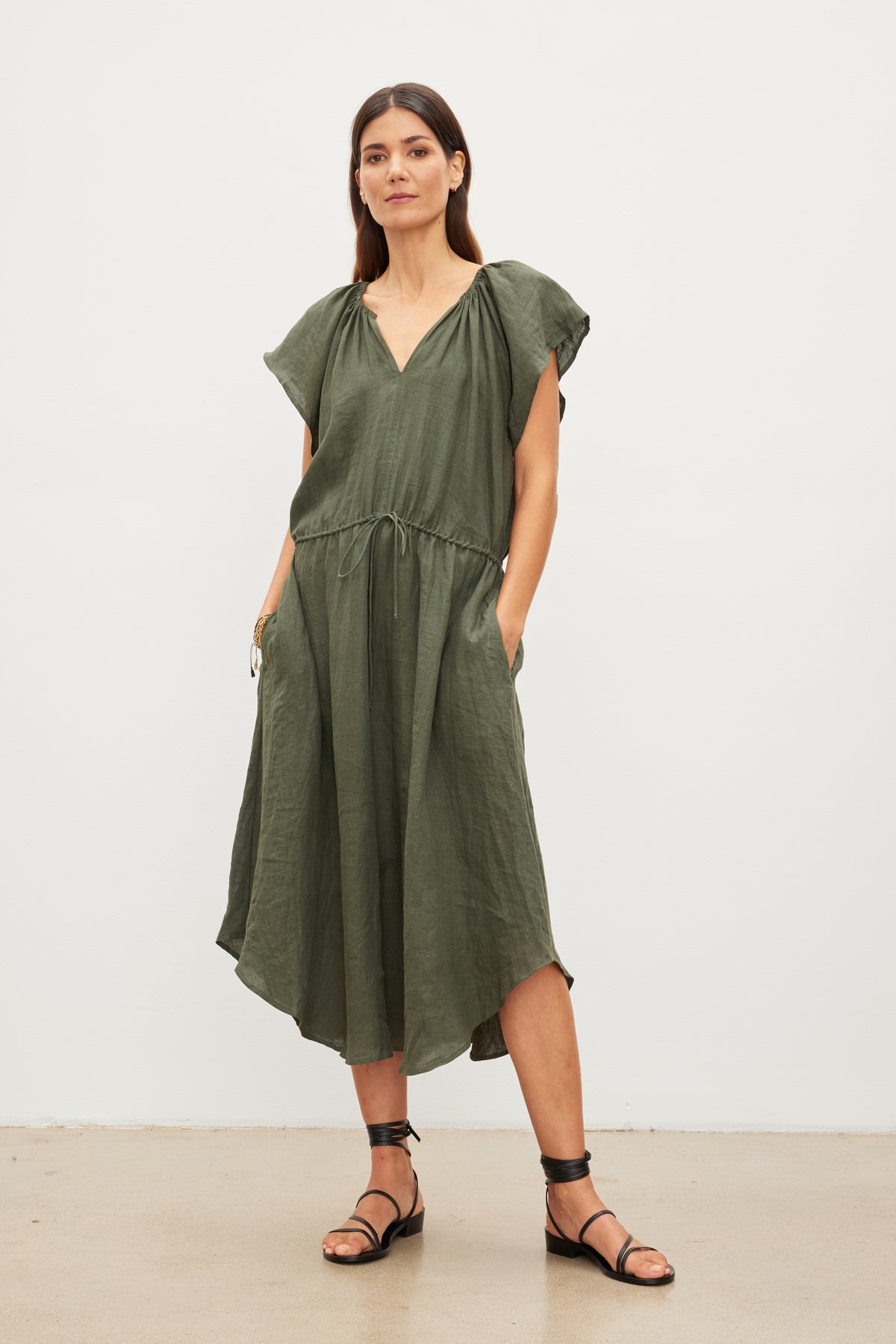 VELVET PEPPER06 LINEN DRESS