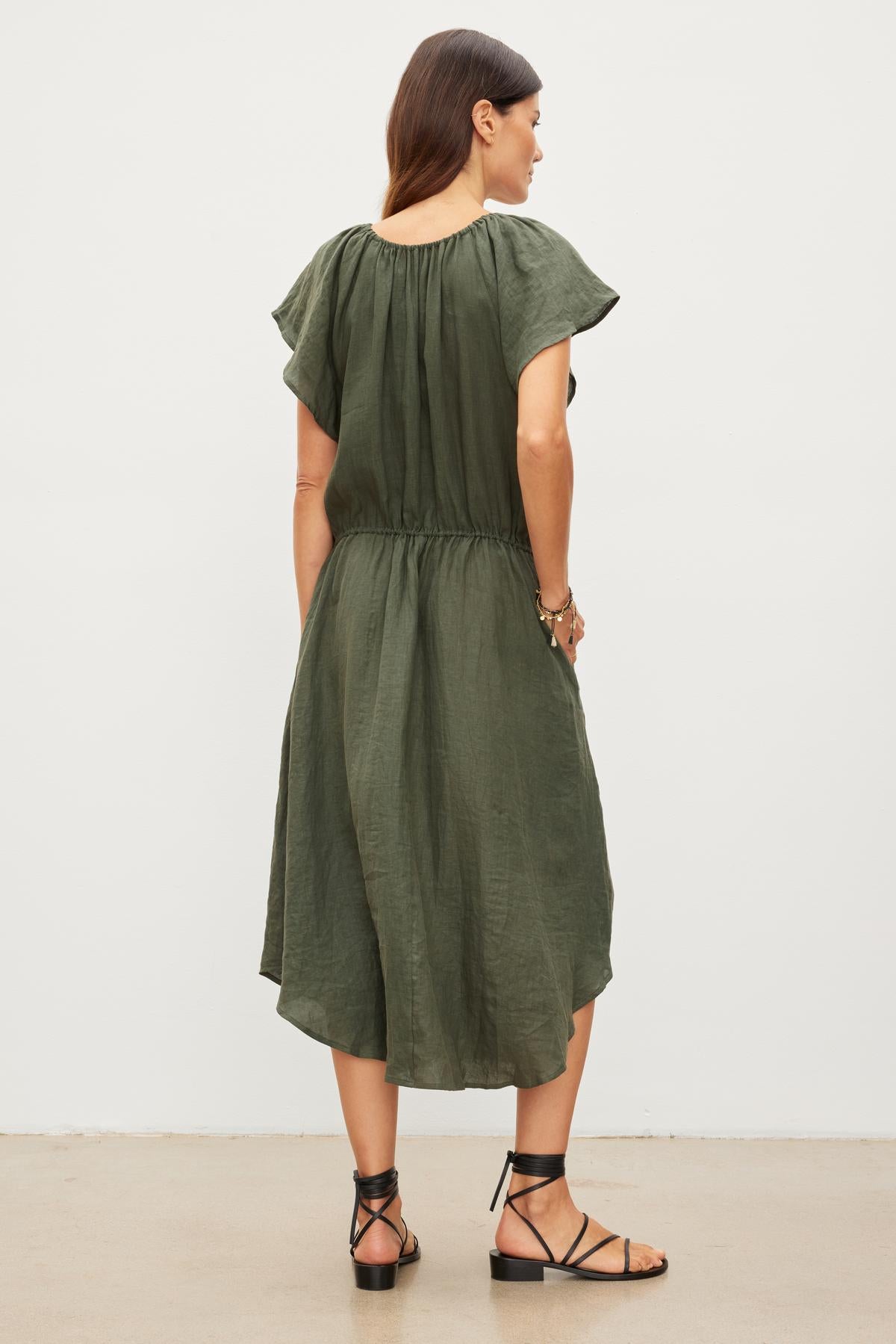 VELVET PEPPER06 LINEN DRESS