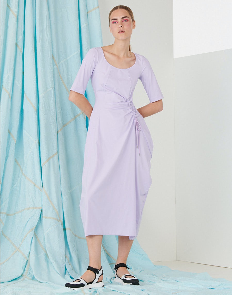 HIGH S21682 CHARMING RUCHED DRESS