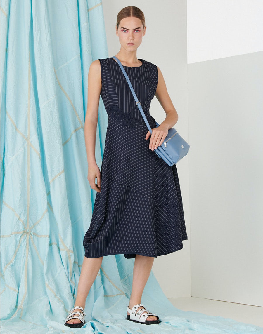 HIGH S21672 GRACEFUL STRIPE DRESS