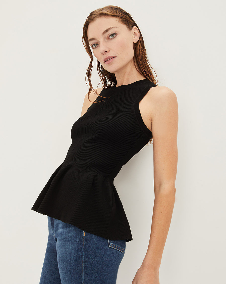 VERONICA BEARD ARAGO PEPLUM TOP