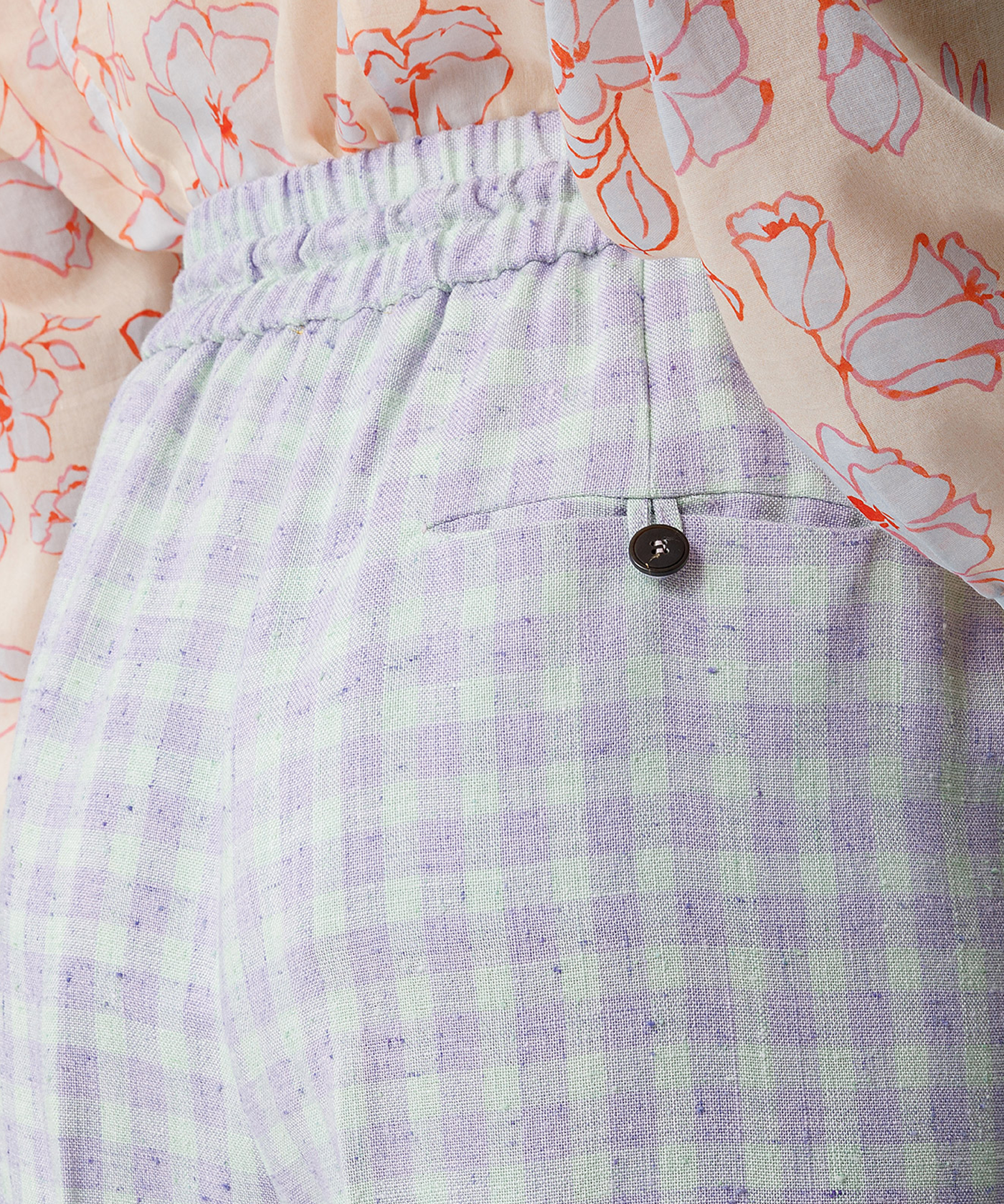 FORTE_FORTE 8823 GINGHAM PANT