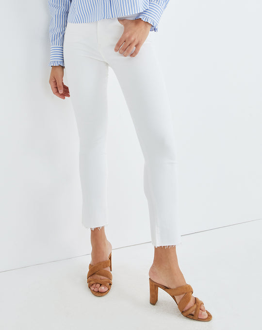 VERONICA BEARD CARLI KICK FLARE RAW HEM 0276WH