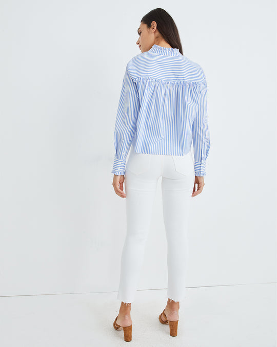 VERONICA BEARD CARLI KICK FLARE RAW HEM 0276WH