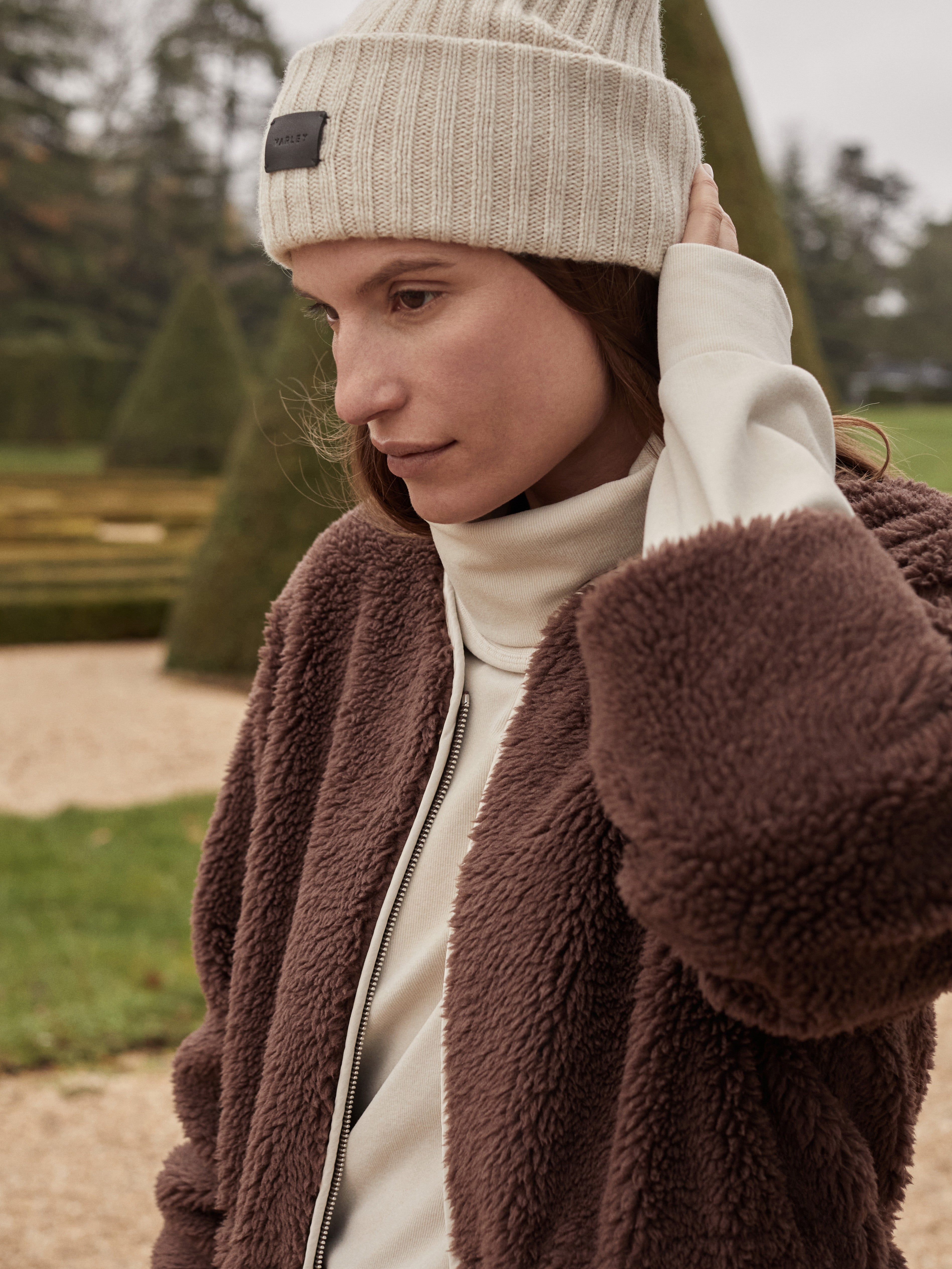 Varley Elva Chunky Rib Beanie in Blush Elva Chunky Rib Beanie | Varley US main image 3